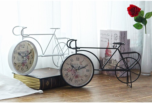 Đồng hồ xe đạp để bàn trang trí