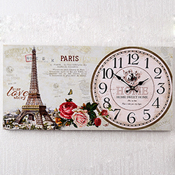 Tranh đồng hồ chữ nhật Paris (hết hàng)