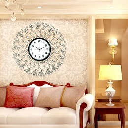 Đồng hồ treo tường đính đá 14 