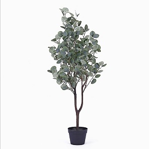 Chậu cây kim tiền lá tròn giả trang trí 1,2m