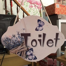 Bảng treo toilet nhỏ 