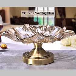 Khay trái cây thủy tinh cánh hoa