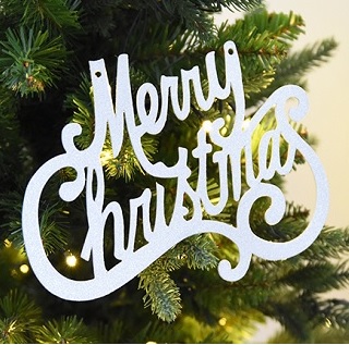Chữ Merry Christmas trắng