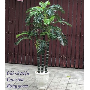 Chậu cây cau giả lớn 3 cây
