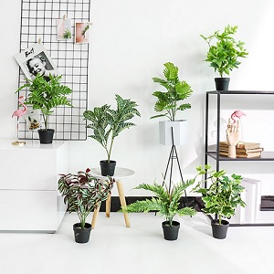 Chậu cây giả trang trí để bàn 02