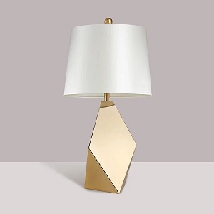 Đèn ngủ để bàn thân kim loại vàng 08