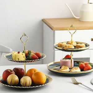 Khay đựng trái cây 2 tầng