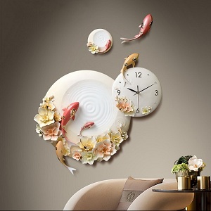 Đồng hồ treo tường cá chép đỏ