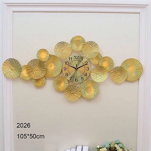 Đồng hồ treo tường viền hoa sắt mã 10