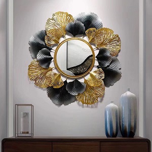 Gương treo tường viền hoa sắt 02