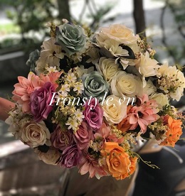 Hoa hồng vải cánh xoăn 