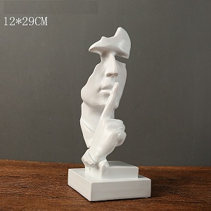 Tượng mặt im lặng trắng