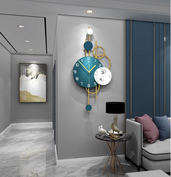 Mẫu đồng hồ treo tường decor phong cách hiện đại trang trí nội thất