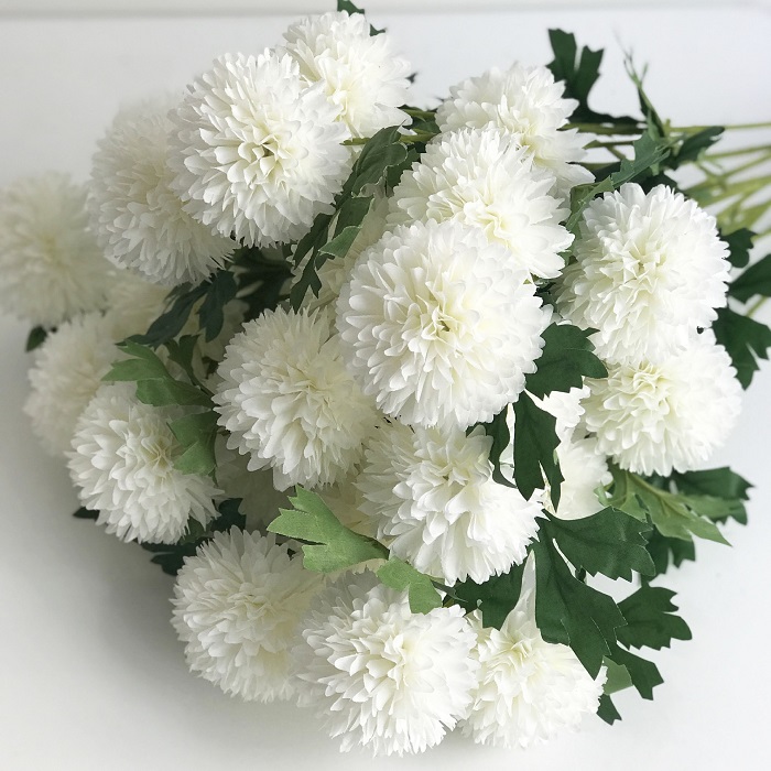 Hoa tú cầu tuyết vải trắng đẹp cao cấp