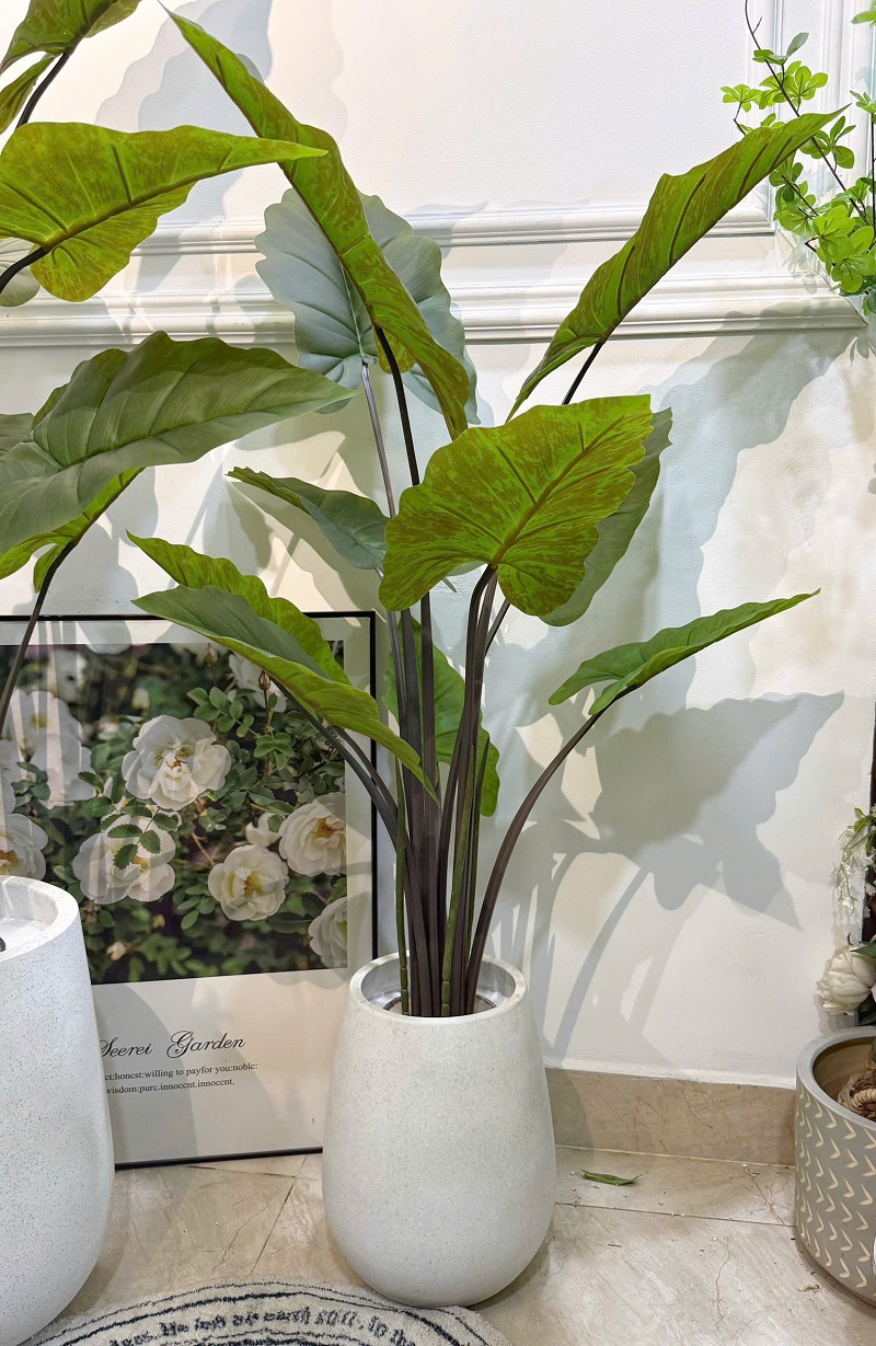 Chậu cây giả trang trí đẹp giống thật