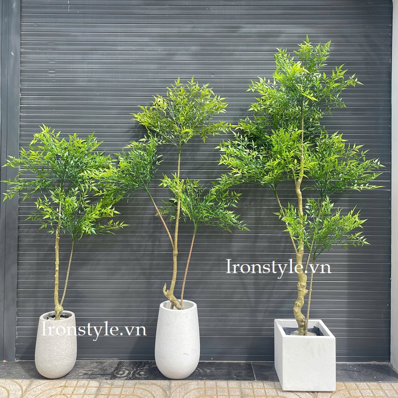 Cây nam thiên trúc giả decor nhà siêu đẹp