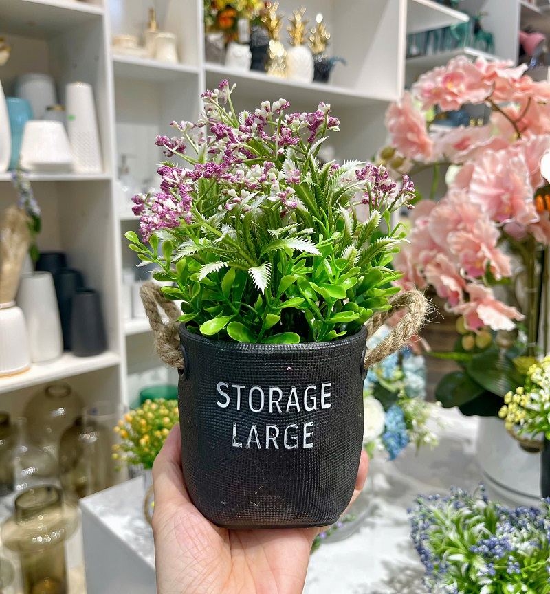 Giỏ hoa giả nhỏ để bàn