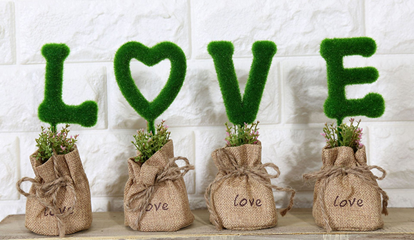 Bộ chậu cây love 02
