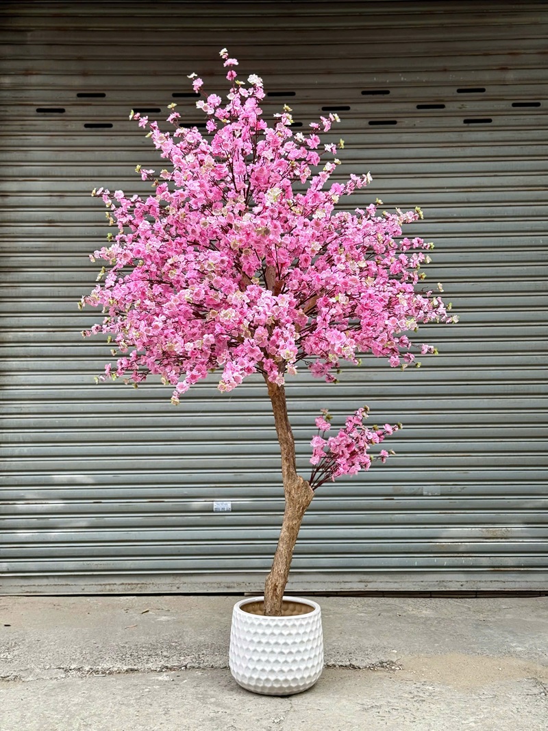 Cây hoa đào giả trang trí đẹp giống thật