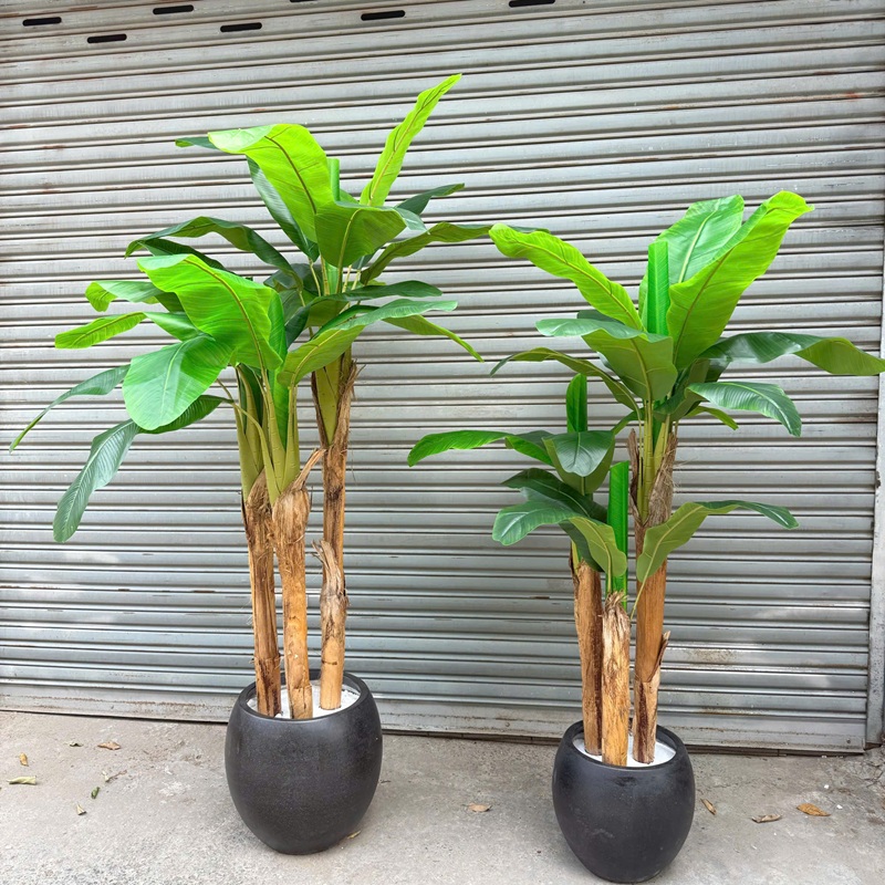 Cây chuối giả trang trí đẹp giống thật