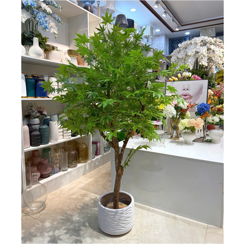 Cây lá phong giả trang trí nội thất đẹp giống thật