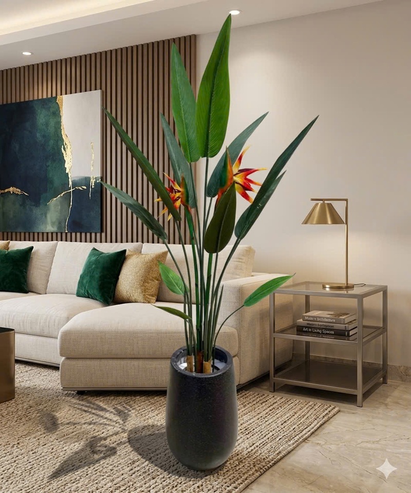 Chậu cây thiên điểu giả đẹp giống thật