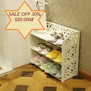 Kệ giày dép 3 tầng 51cm - giảm giá