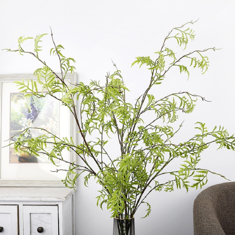 Cành lá dương xỉ liễu giả trang trí