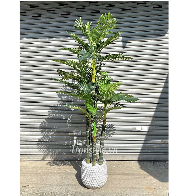 Chậu cây dừa kiểng giả cao 2m2