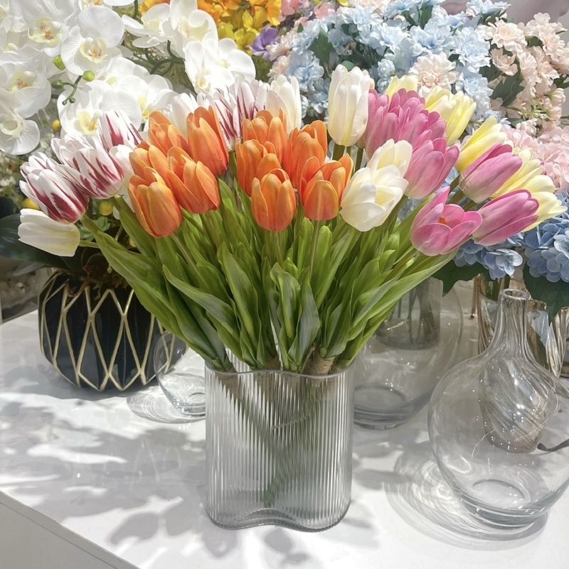 Hoa tulip giả (cao su) bó 5 bông cao cấp