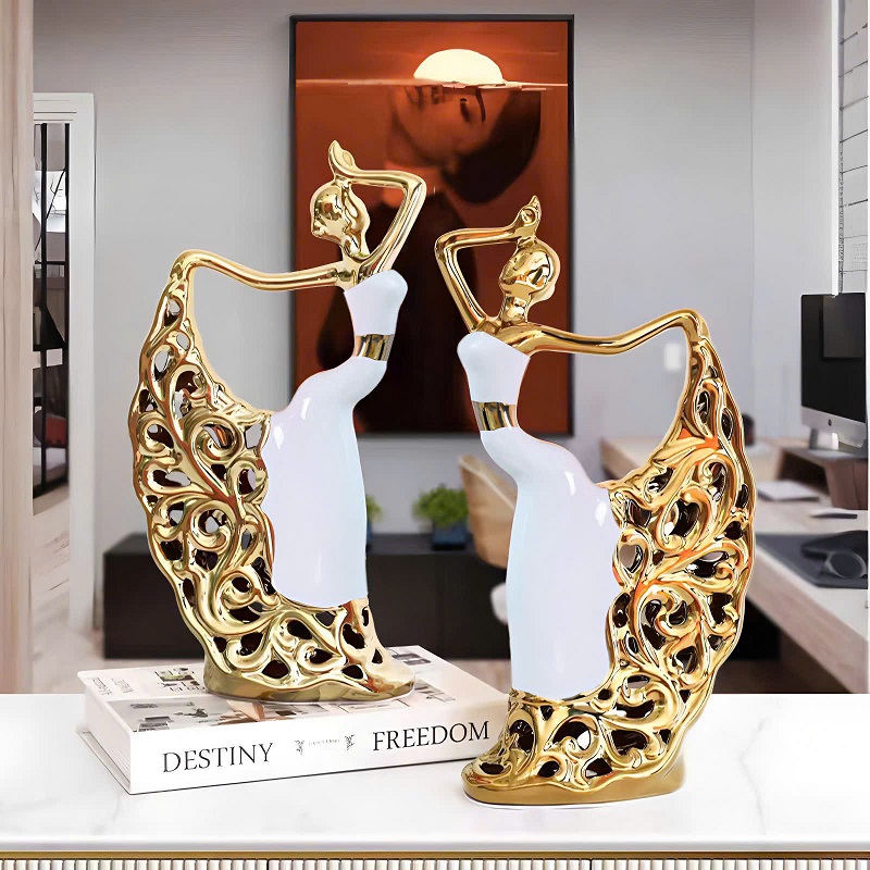 Tượng decor cô gái váy trắng (1 tượng)