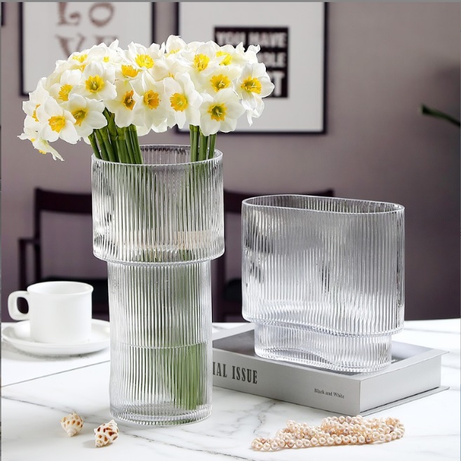 Bình lọ cắm hoa thủy tinh lưới 01