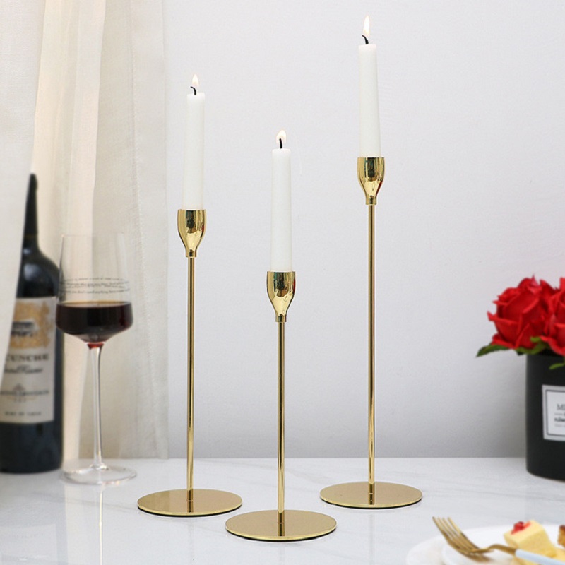 Chân kệ nến dài mạ vàng bán lẻ