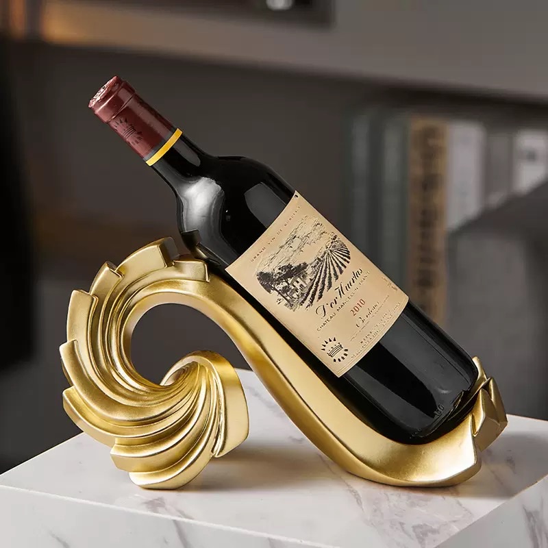 Kệ đựng rượu mạ vàng trang trí 02