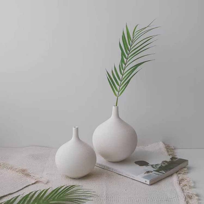 Bình gốm sứ trắng decor trang trí 07 (bán lẻ theo size)