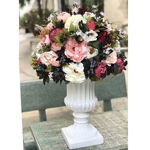 Bình hoa cổ điển trắng