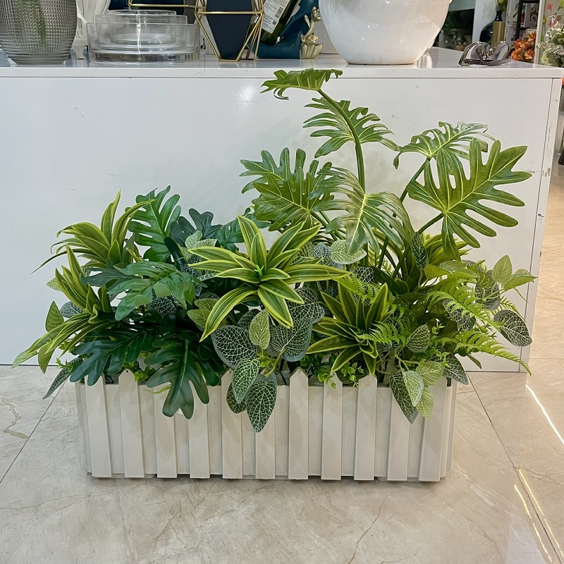 Hộp cây giả trang trí 60x20cm