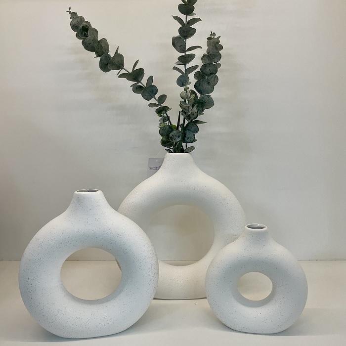 Bình hoa hình tròn gốm sứ (bán lẻ theo size)