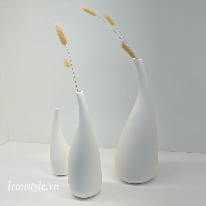 Bình gốm sứ trắng 03 (bán lẻ theo size)
