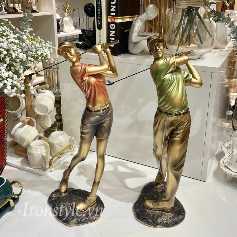 Tượng đánh golf nam nữ 02 (bán lẻ)