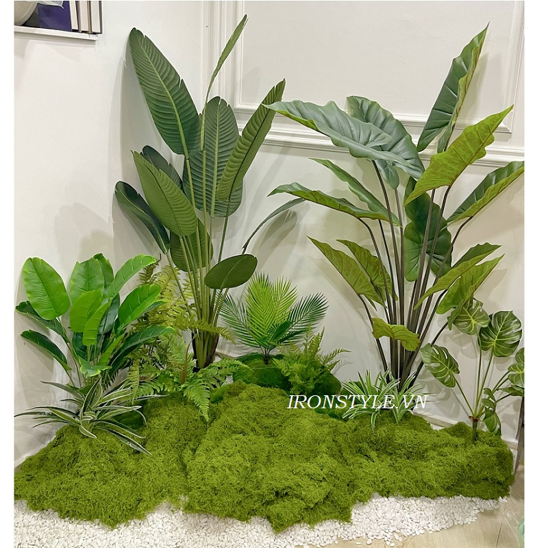 Mẫu tiểu cảnh cây giả trang trí nội thất mã 06