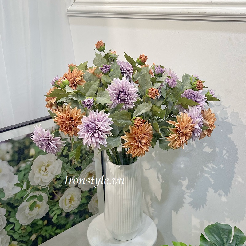 Hoa thược dược giả cành 1 bông lớn