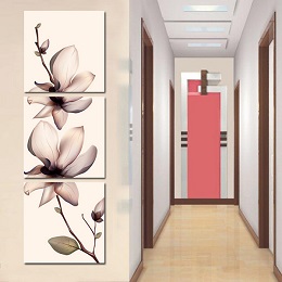 Tranh treo tường cành hoa dọc