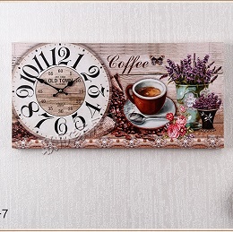 Tranh đồng hồ chữ nhật coffee (hết hàng)